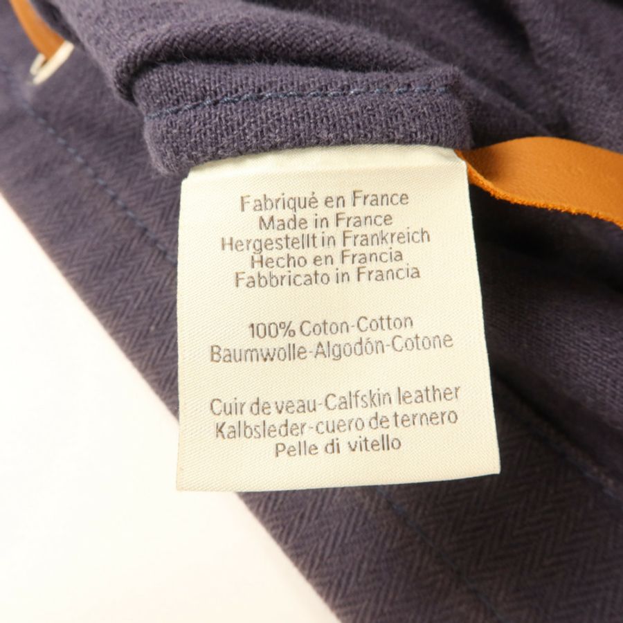 HERMES 帆布/牛皮皮革Aline PM手挽袋Bleu Indigo-5