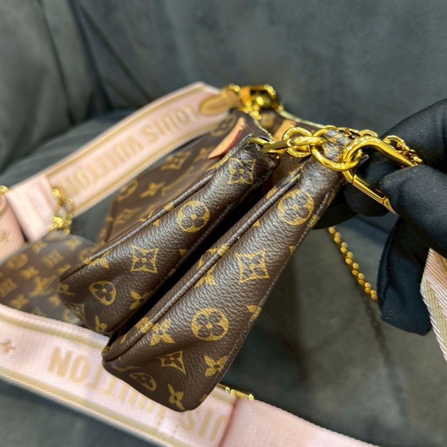 LouisVuitton路易威登五合一粉紅肩帶芯片款👙-12