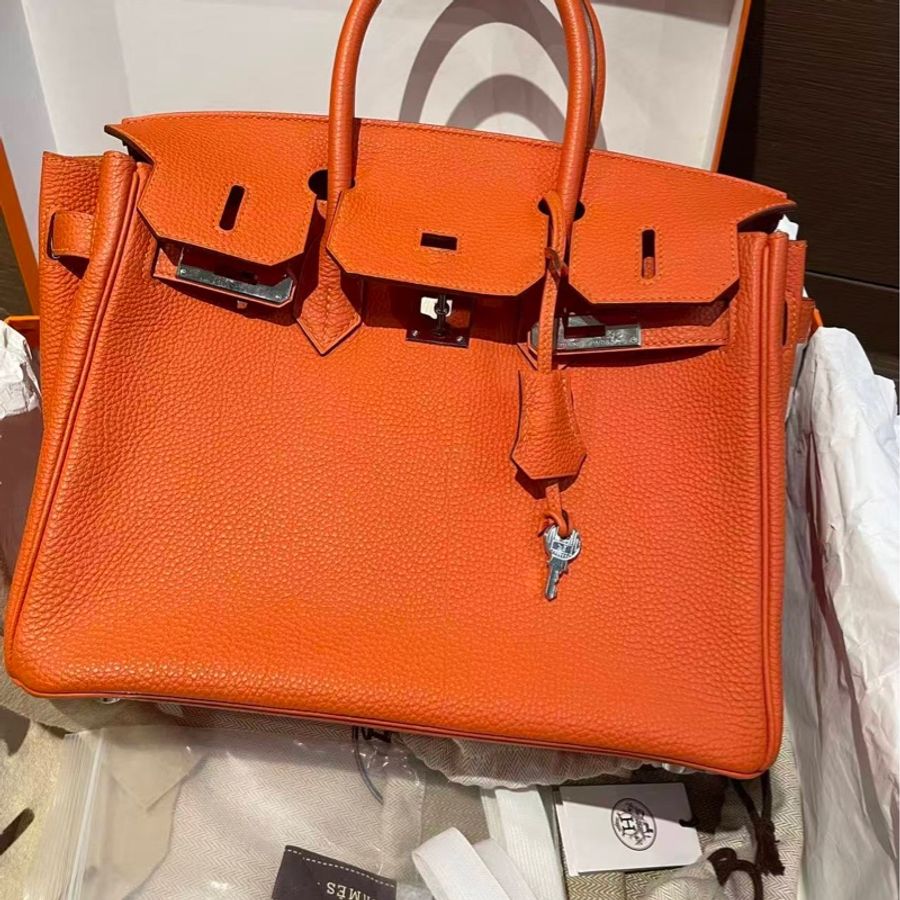 Hermes 愛馬仕 Birkin 30橙色銀扣Togo皮-4