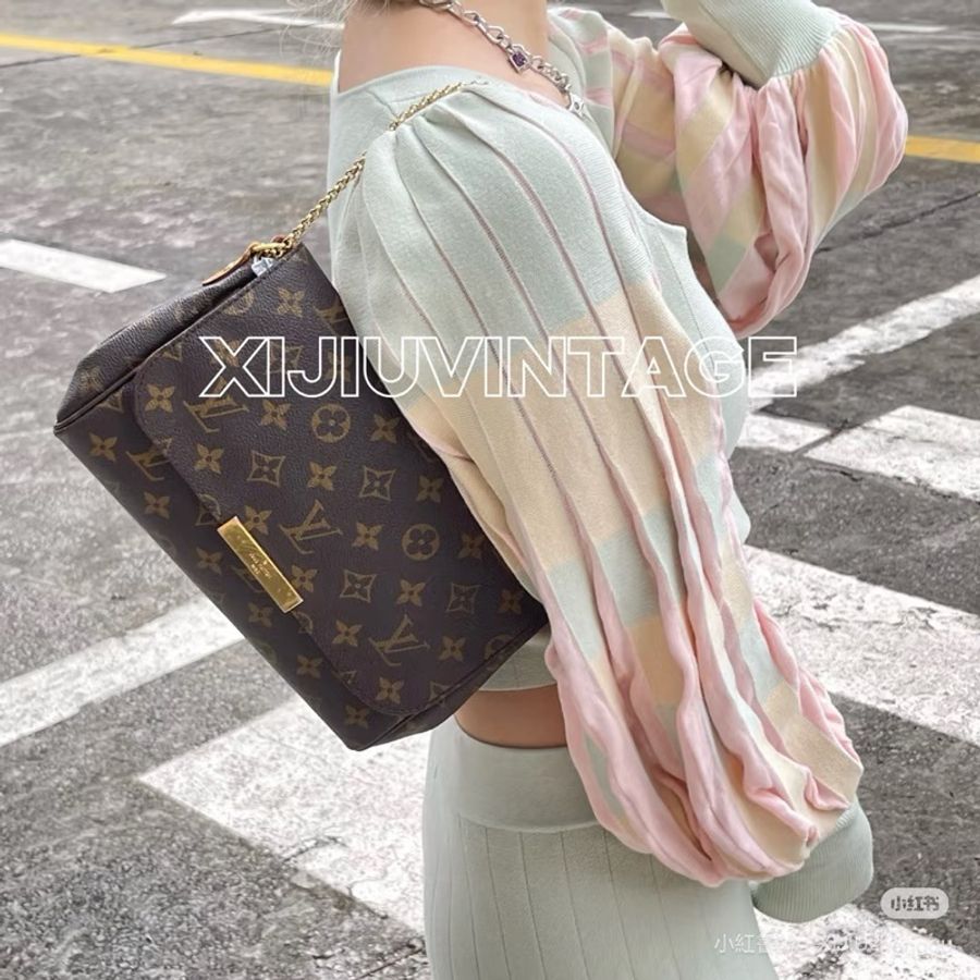 LV M40718 Favorite摯愛 中號經典Monogram老花手提 肩背 斜背包-2