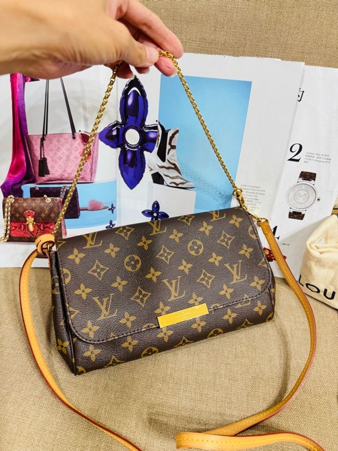 LV M40718 Favorite摯愛 中號經典Monogram老花手提 肩背 斜背包-6