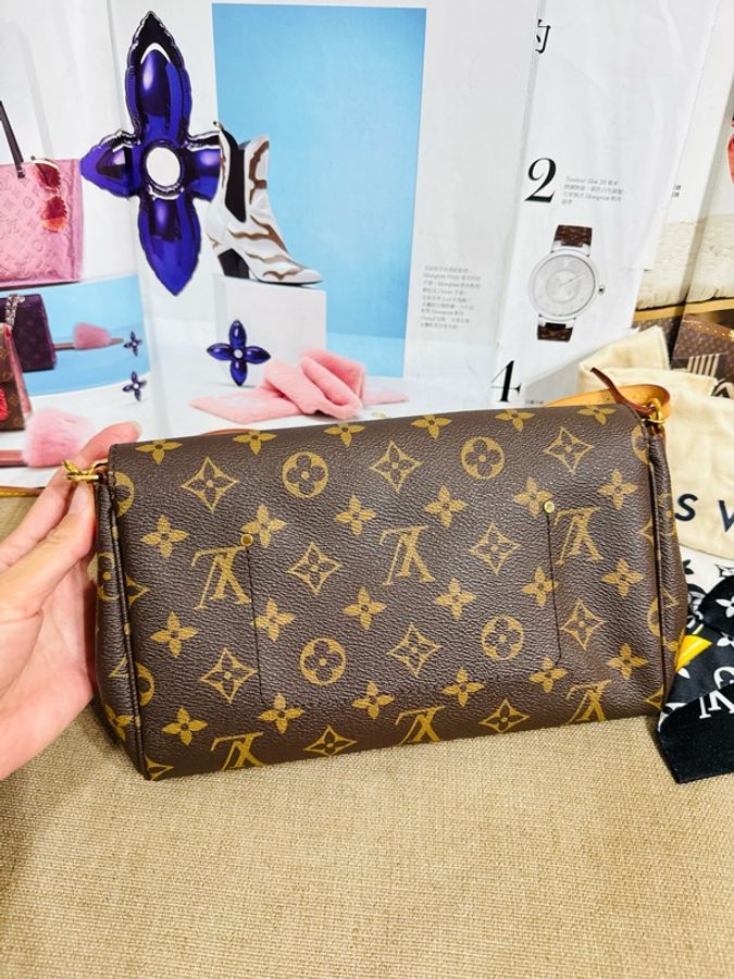 LV M40718 Favorite摯愛 中號經典Monogram老花手提 肩背 斜背包-9