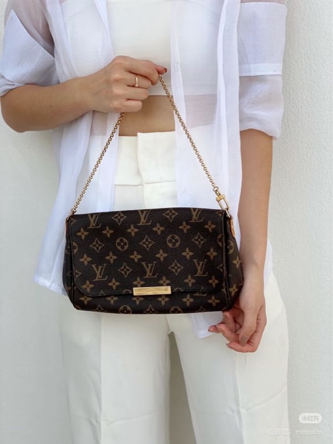 LV M40718 Favorite摯愛 中號經典Monogram老花手提 肩背 斜背包-11