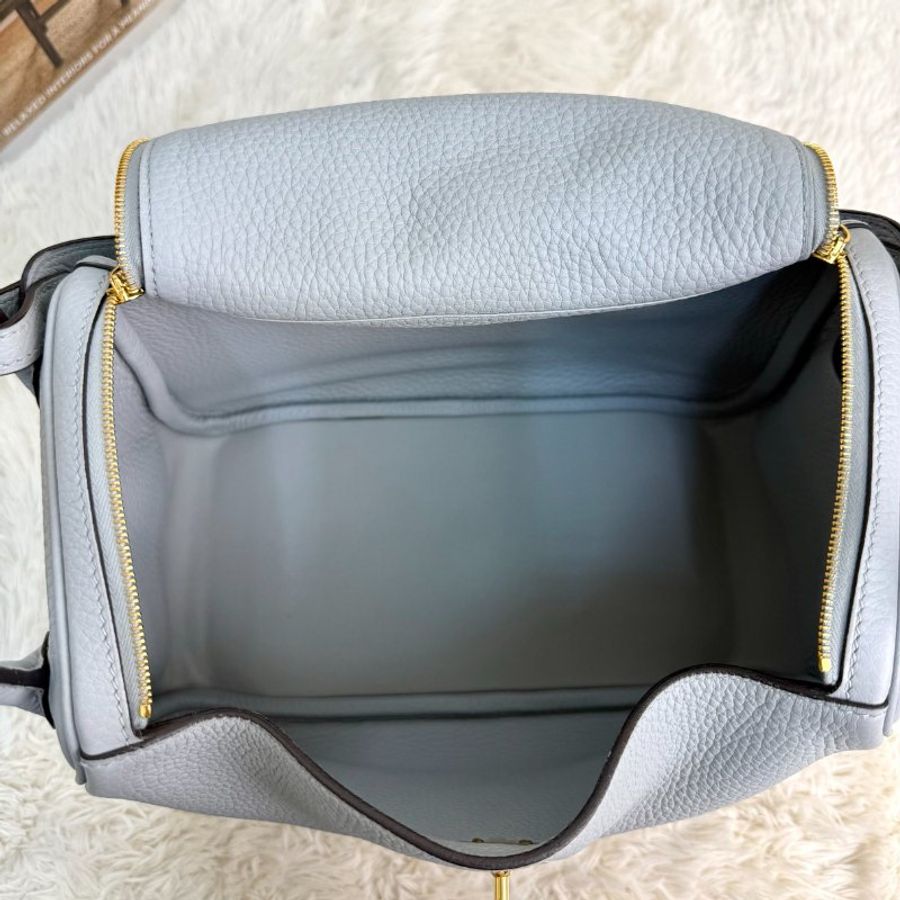 Hermès Lindy26 II 斜孭袋 冰川藍-6