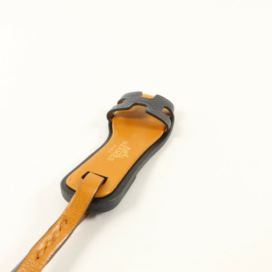 HERMES Butler皮革/Epsom皮革/Hunter皮革Oran Nano Noir/Naturel-Sable-7
