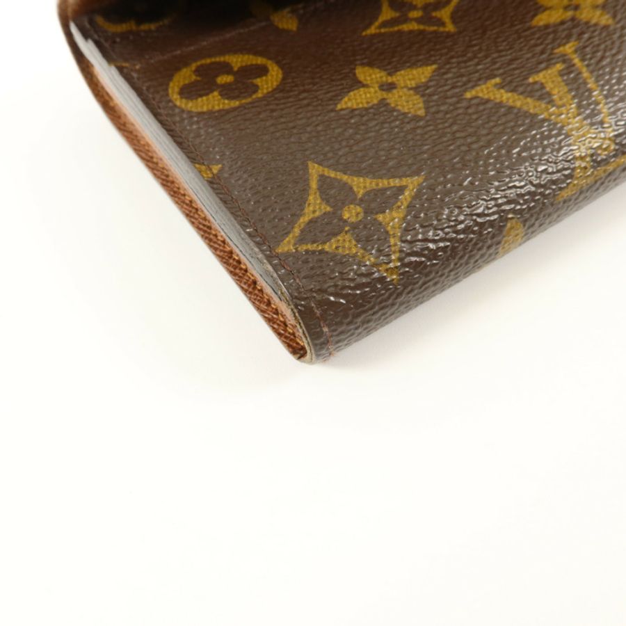 LOUIS VUITTON Monogram Portefeuille Sarah金扣長錢包-10