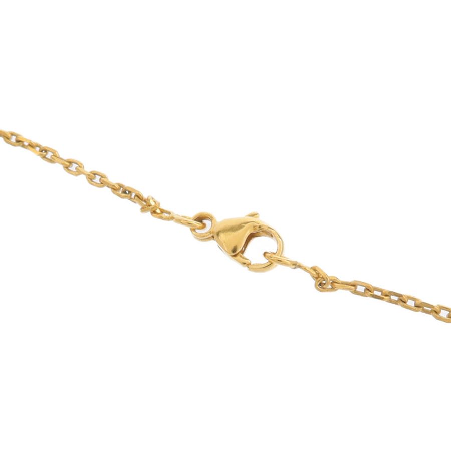 HERMES 金屬/Swift皮革O'Kelly Necklace項鍊Orange-4