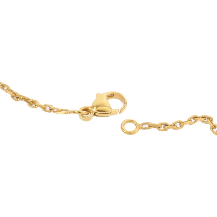 HERMES 金屬/Swift皮革O'Kelly Necklace項鍊Orange-5