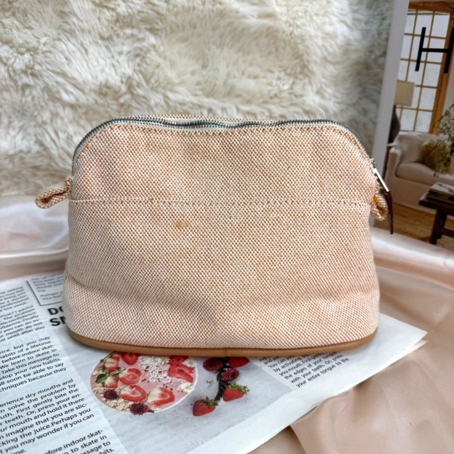 Hermès 愛馬仕 bolide mini帆布化妝包-1