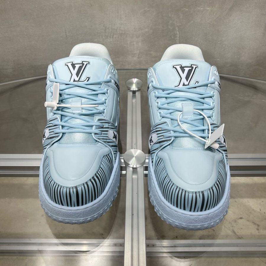 Louis Vuitton/路易威登 LV Trainer Maxi 小胖丁 藍色 UK9碼/43.5碼-1