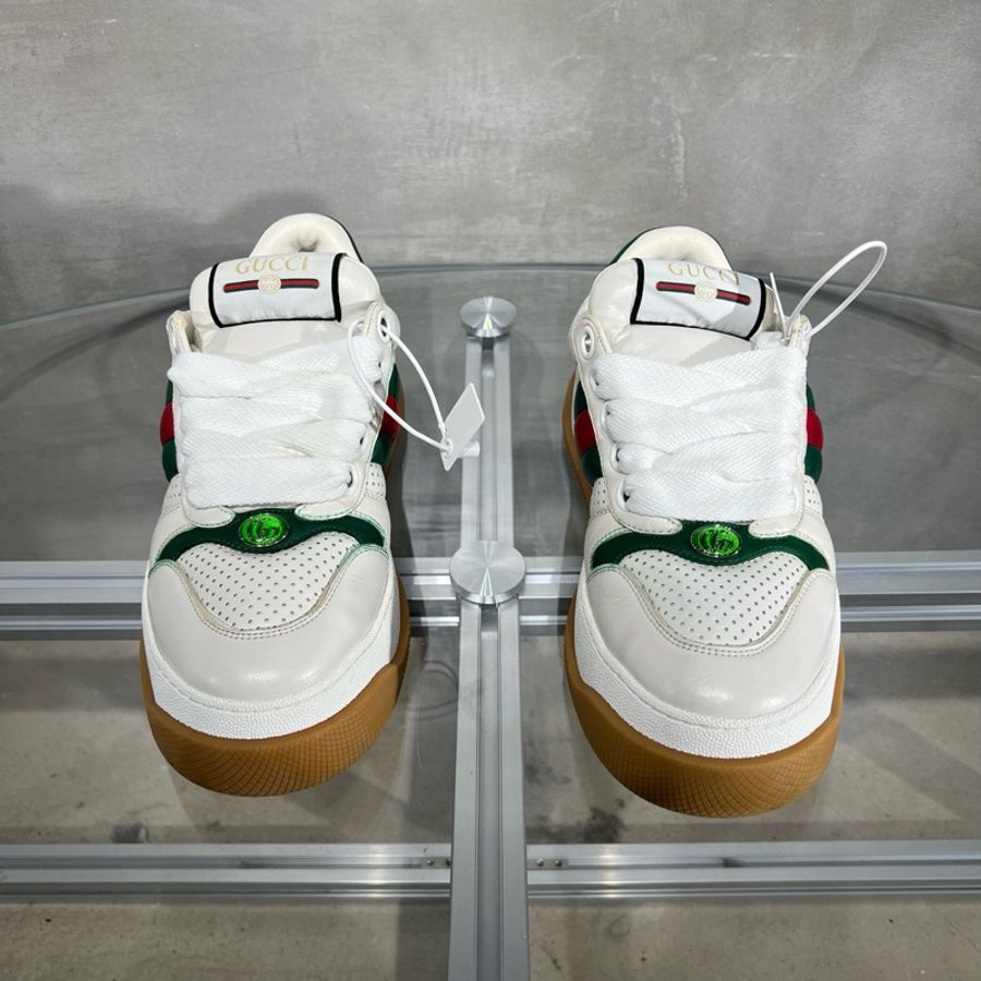 GUCCI/古馳 Screener 胖丁 白綠 UK7 /41碼-1