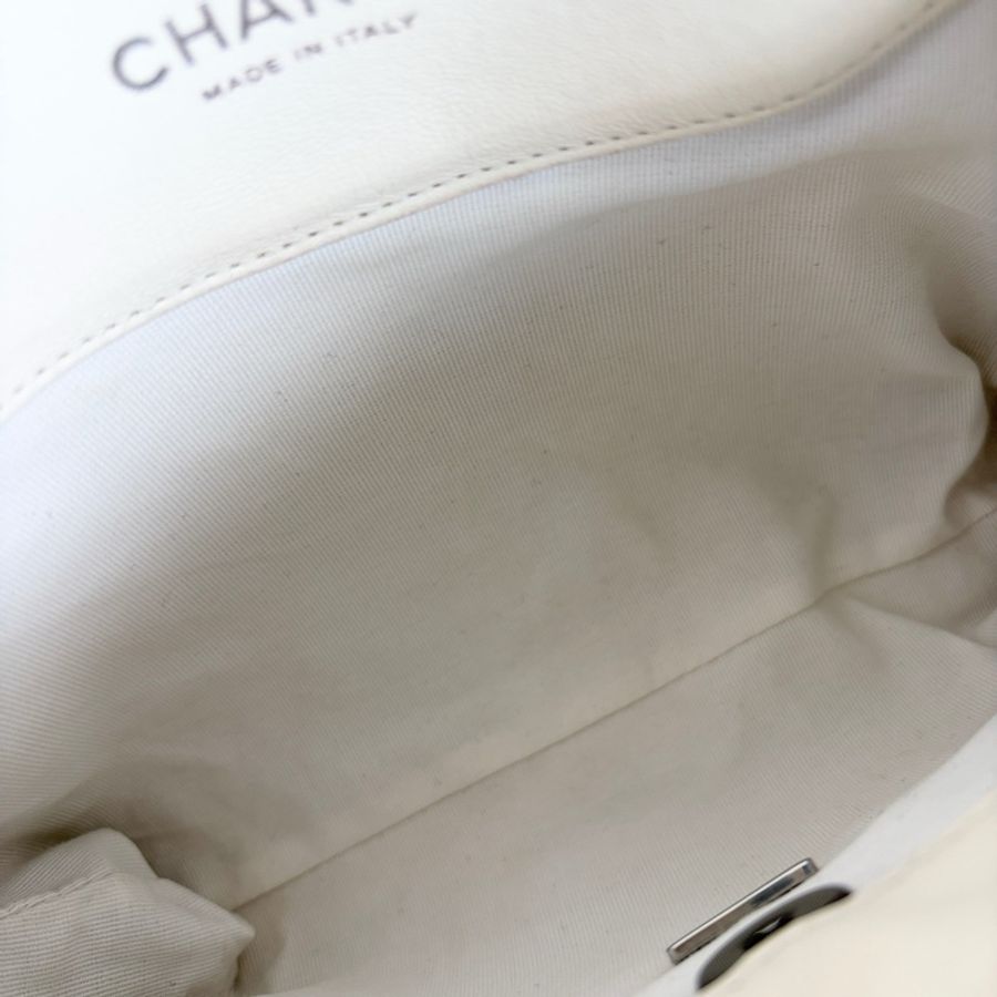 Chanel香奈兒白銀小logo信封包 芯片款-5