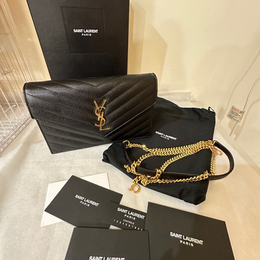 YSL經典款WOC荔枝紋小側包-0