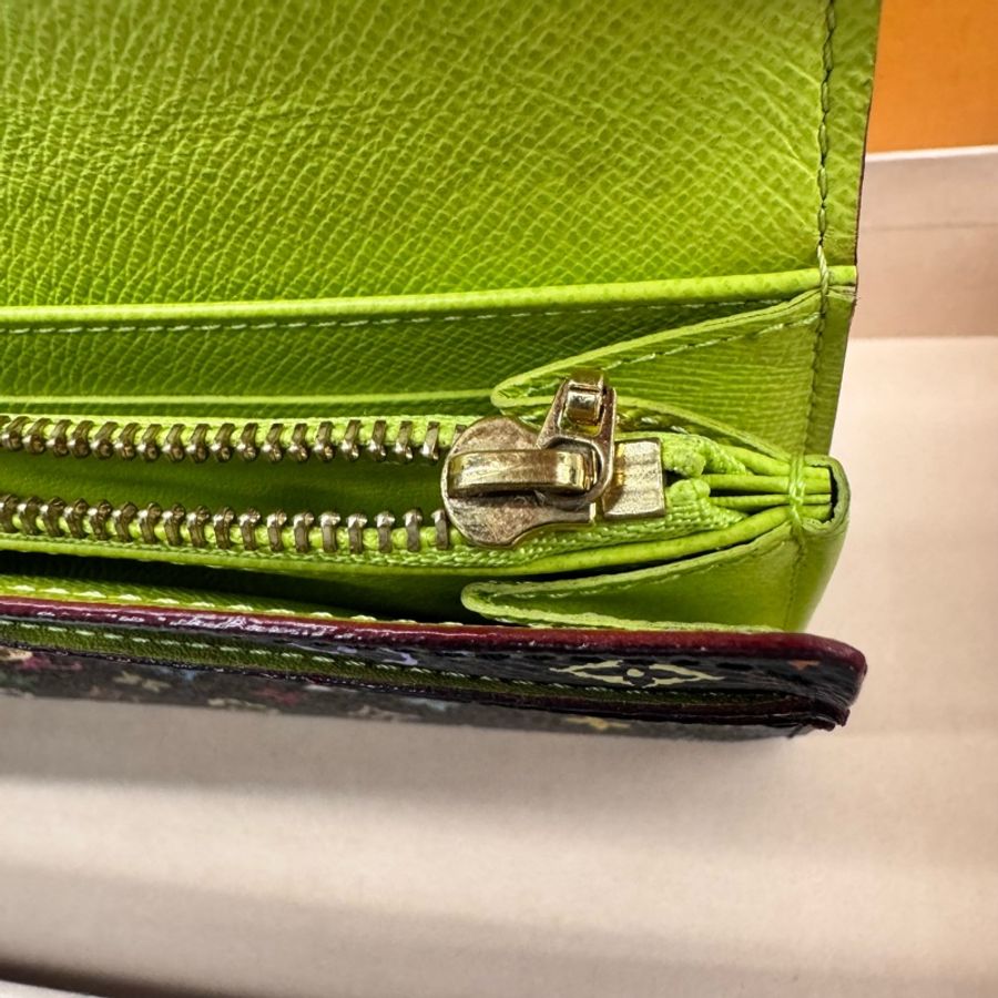 LV × TM 村上隆 黑三彩 Monogram Multicolor 長夾-9