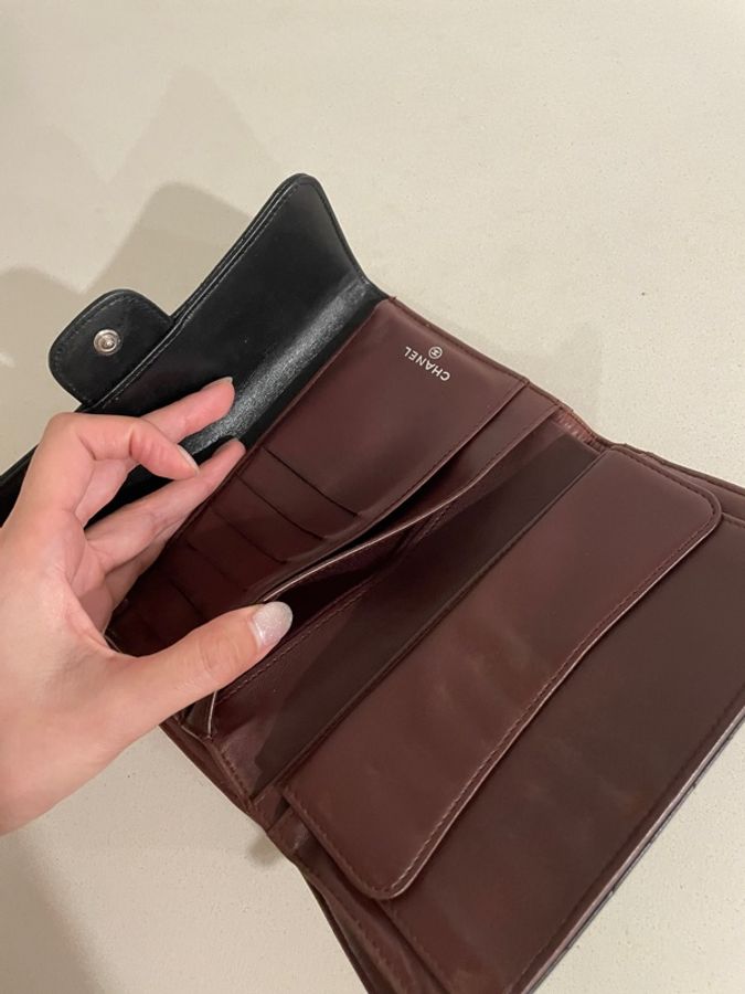 CHANEL 長夾中古皮夾日本購入-23