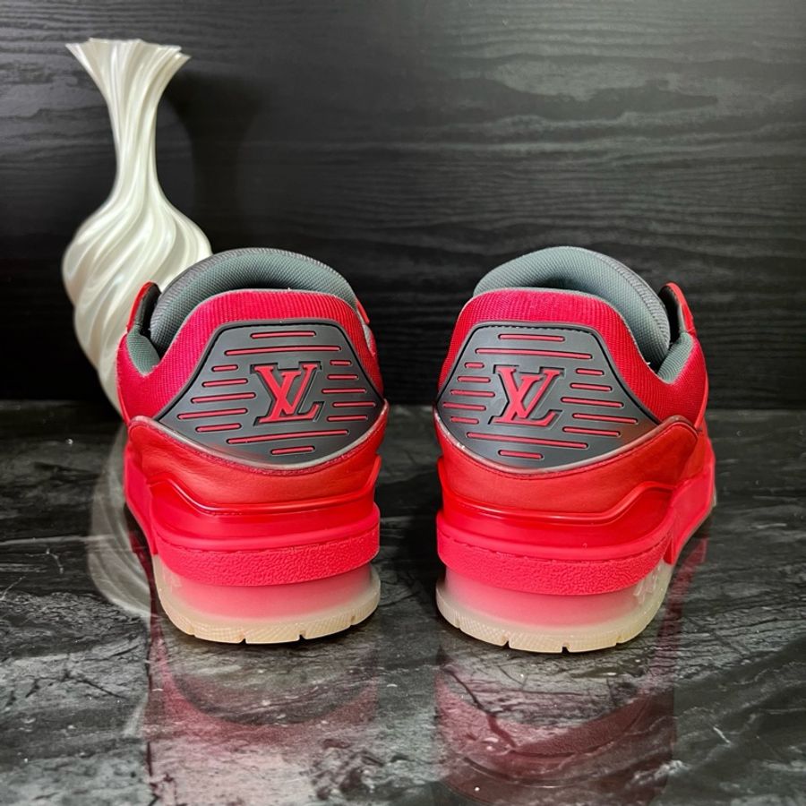 Louis Vuitton路易威登紅龍蝦拼接Trainer板鞋 40碼95新-3
