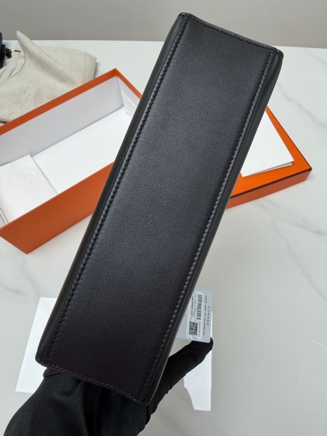 98新 未使用 Hermes Mini Kelly 一代 黑金 Swift皮 D刻-2