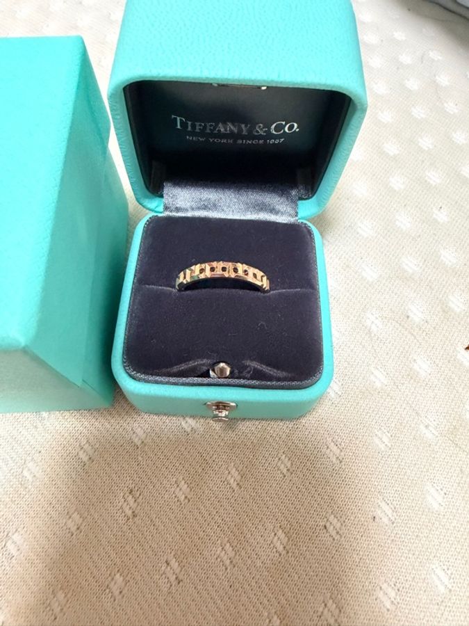 Tiffany t 18k玫瑰金 戒指-0