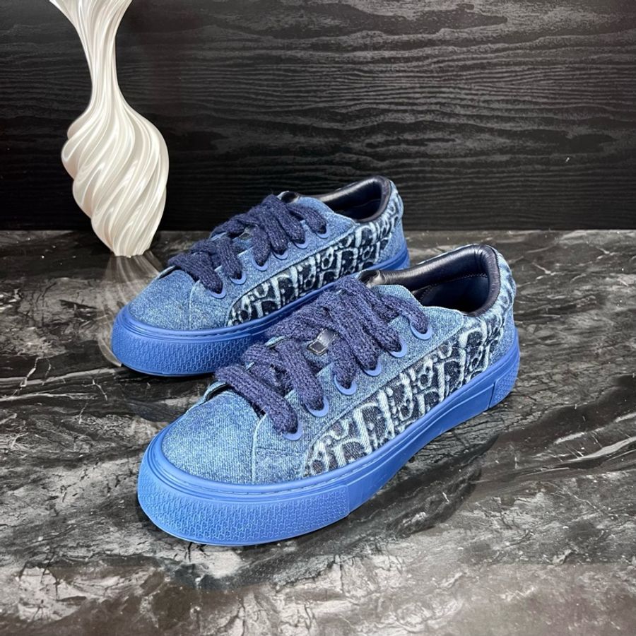 Dior 迪奧藍牛仔刺繡B33低幫板鞋 42碼95新-0