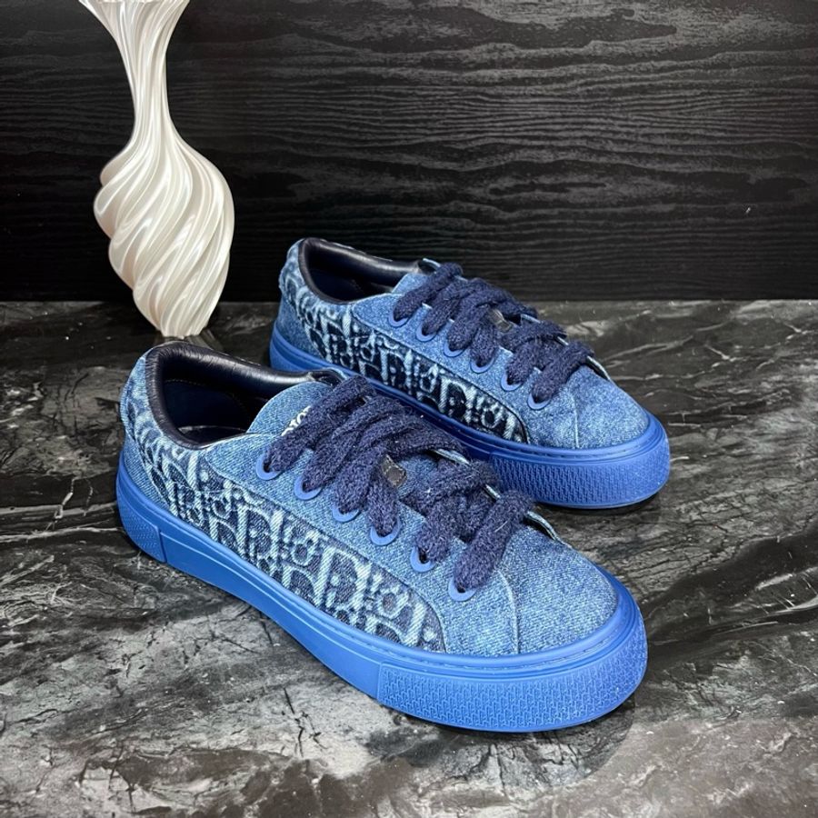 Dior 迪奧藍牛仔刺繡B33低幫板鞋 42碼95新-2