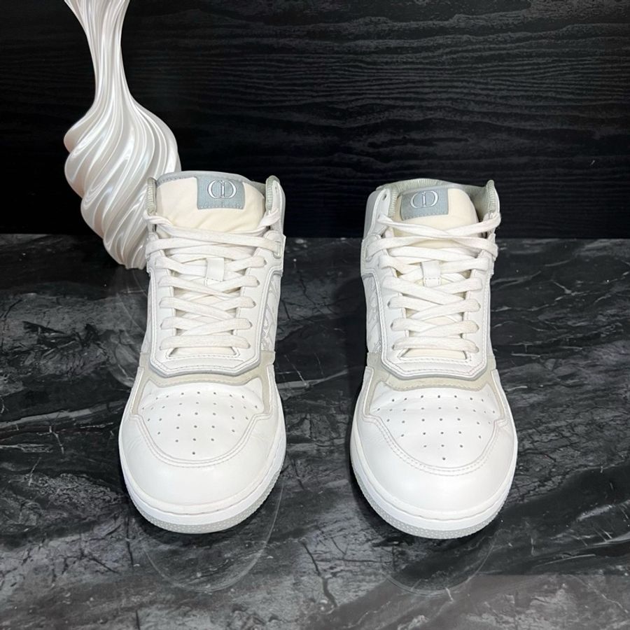 Dior 迪奧純白拼接B30高幫板鞋 42碼 95新-1