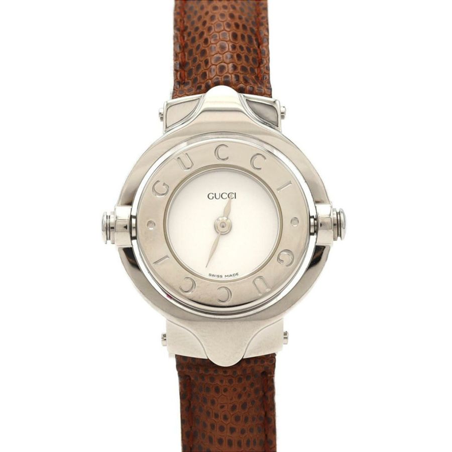 Gucci Turnface 6600L 不鏽鋼石英錶-0