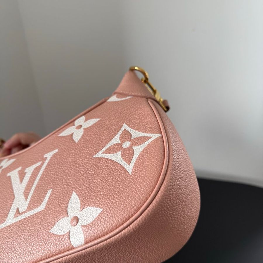 LV 全皮牛角包 芯片款 草莓牛奶 29*9.5*16cm 99新配件肩帶 塵袋-6