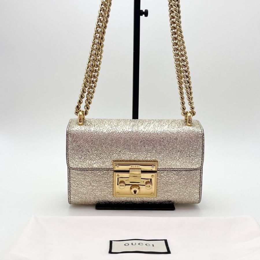GUCCI 金色padlock月光寶盒小號 20*12*7.5 98新配件塵袋-2