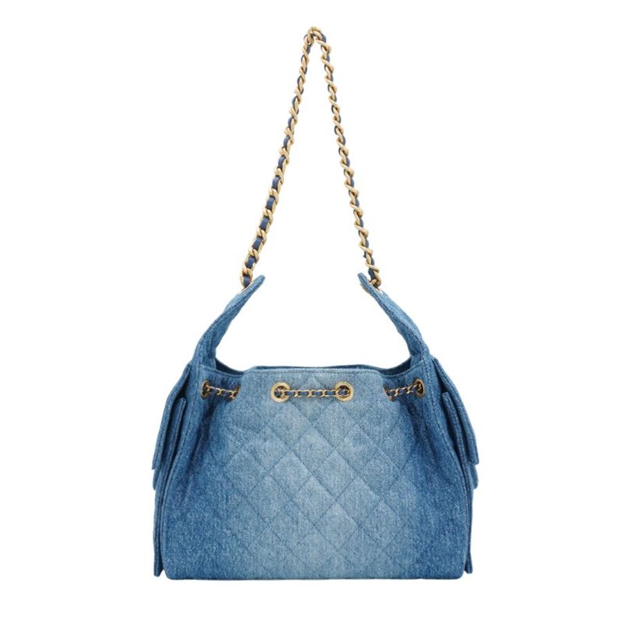 Chanel 25 Bag 牛仔布金釦鏈帶肩背包(AS5293-牛仔藍)-2