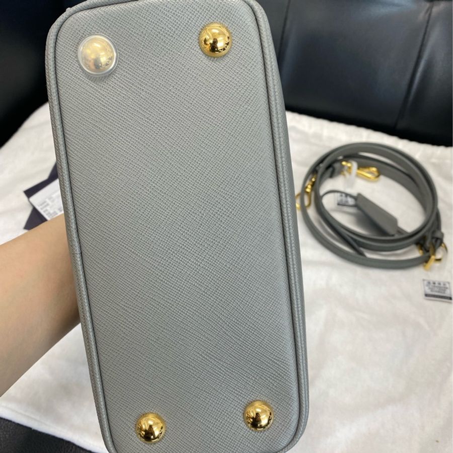 99新 普拉達/Prada mini石板灰殺手包25年-4