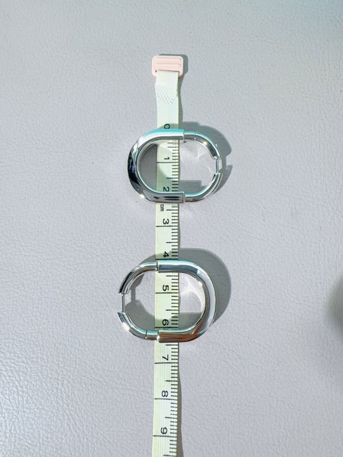 Tiffany 蒂芙尼 Lock系列 18K白金耳環 中號-7