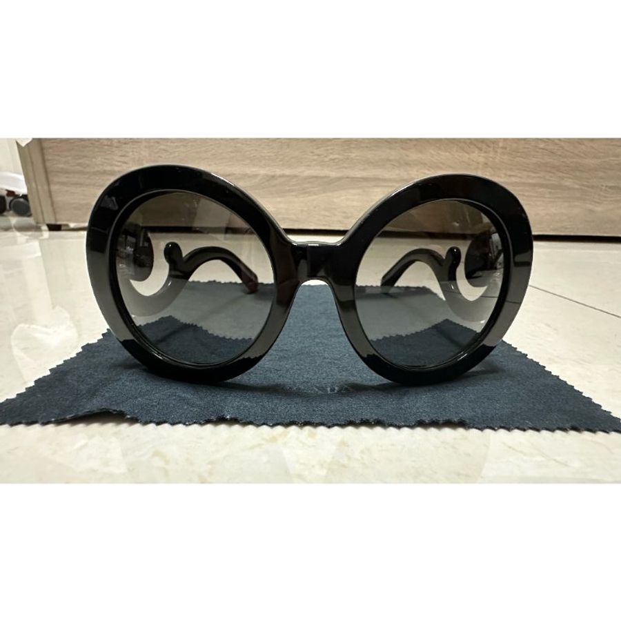 二手真品 Prada 精品 墨鏡 太陽眼鏡 2011年 絕版 復古 巴洛克 特殊造型 購自義大利 義大利製造 無盒-3