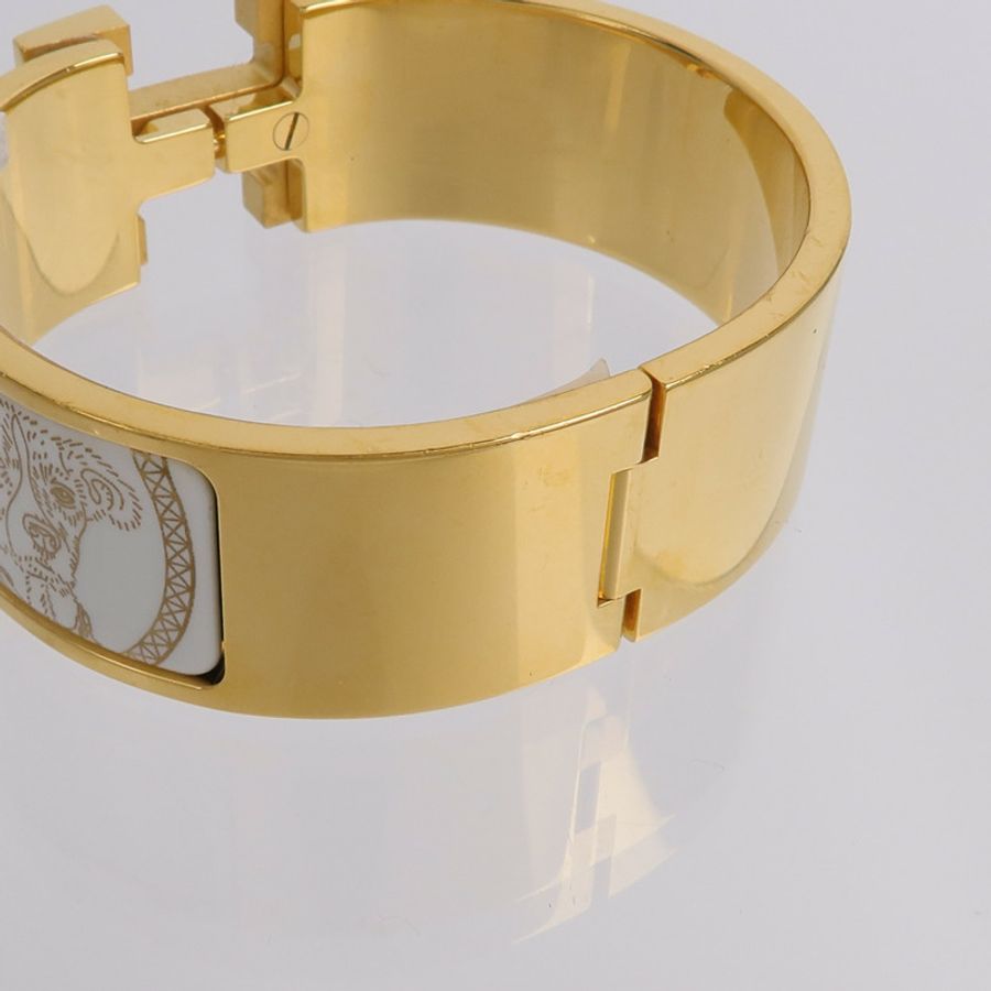 HERMES 金屬/琺瑯Clic-Clac H Bracelet手鐲-8