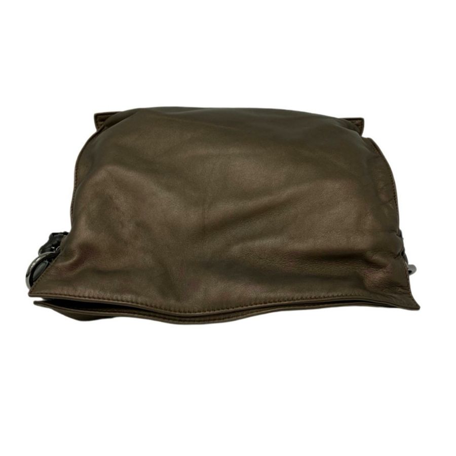 ☆ LOEWE 羅意威 Brown Nappa Leather Vintage Flamenco Shoulder Bag 啡色納帕皮革肩背包-267010489-8