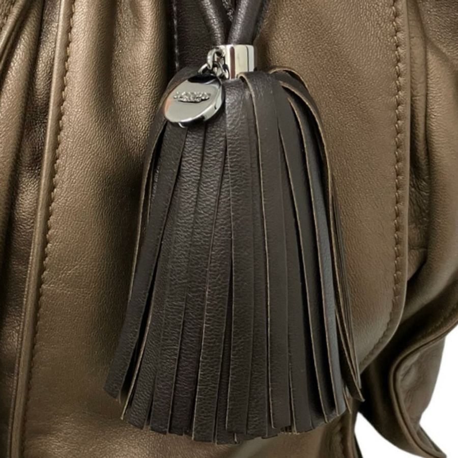 ☆ LOEWE 羅意威 Brown Nappa Leather Vintage Flamenco Shoulder Bag 啡色納帕皮革肩背包-267010489-11