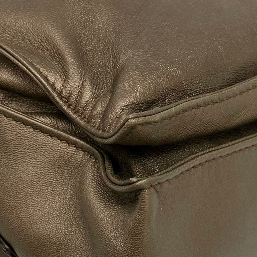 ☆ LOEWE 羅意威 Brown Nappa Leather Vintage Flamenco Shoulder Bag 啡色納帕皮革肩背包-267010489-12