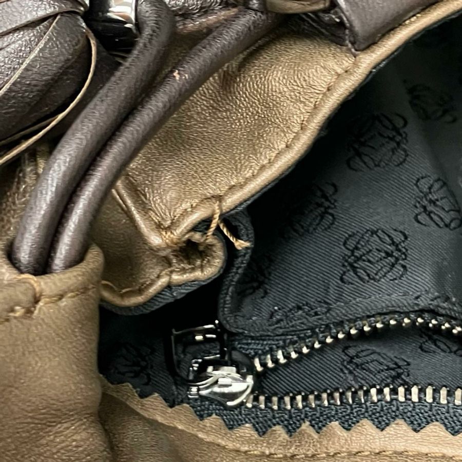 ☆ LOEWE 羅意威 Brown Nappa Leather Vintage Flamenco Shoulder Bag 啡色納帕皮革肩背包-267010489-26