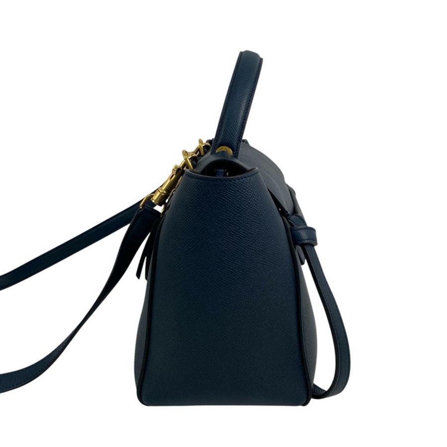 ☆ CELINE 思琳 Navy Calfskin Micro Belt Bag 2 way bag 深藍色小牛皮兩用袋-267010703-2
