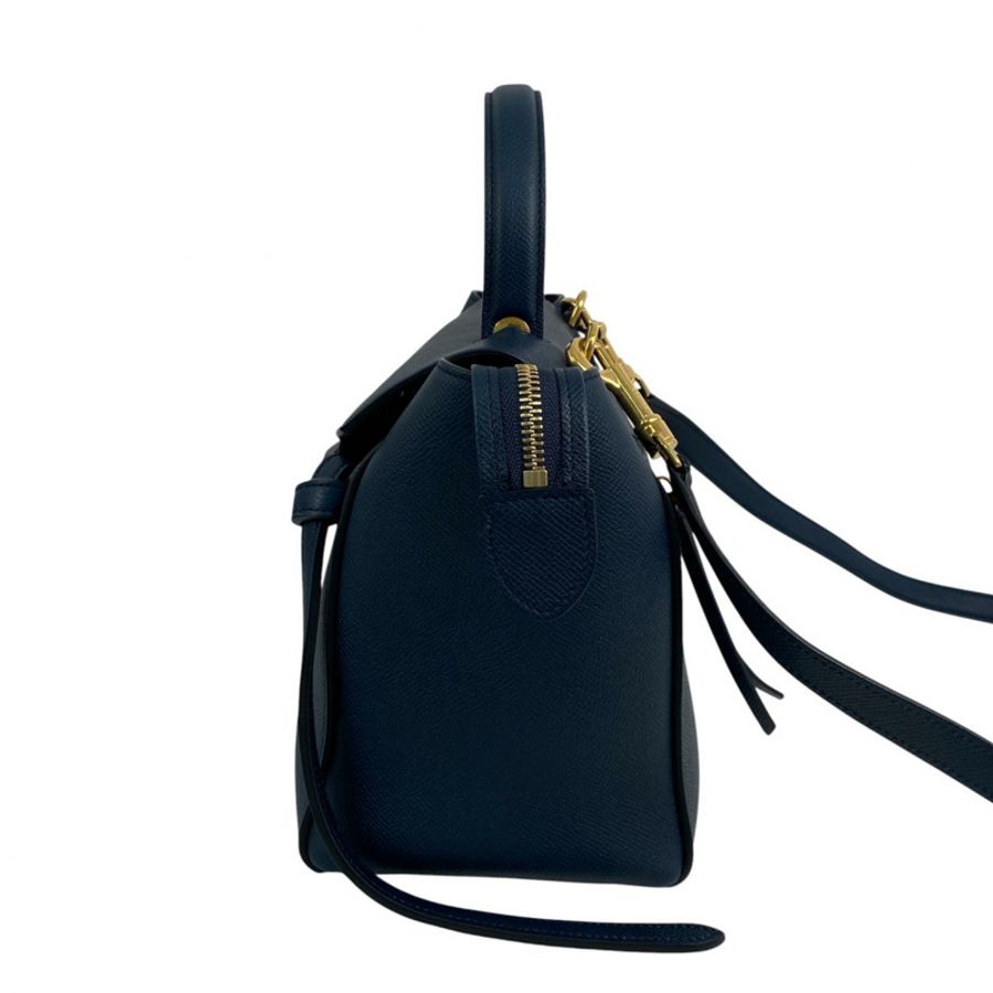 ☆ CELINE 思琳 Navy Calfskin Micro Belt Bag 2 way bag 深藍色小牛皮兩用袋-267010703-3