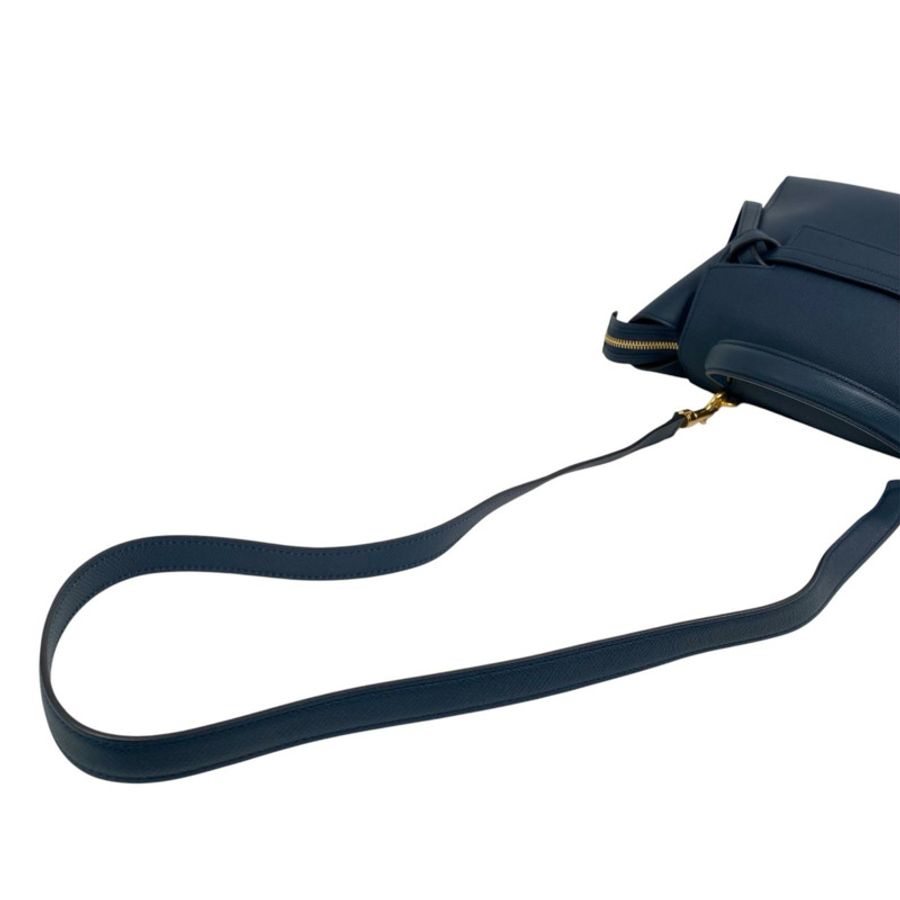 ☆ CELINE 思琳 Navy Calfskin Micro Belt Bag 2 way bag 深藍色小牛皮兩用袋-267010703-17
