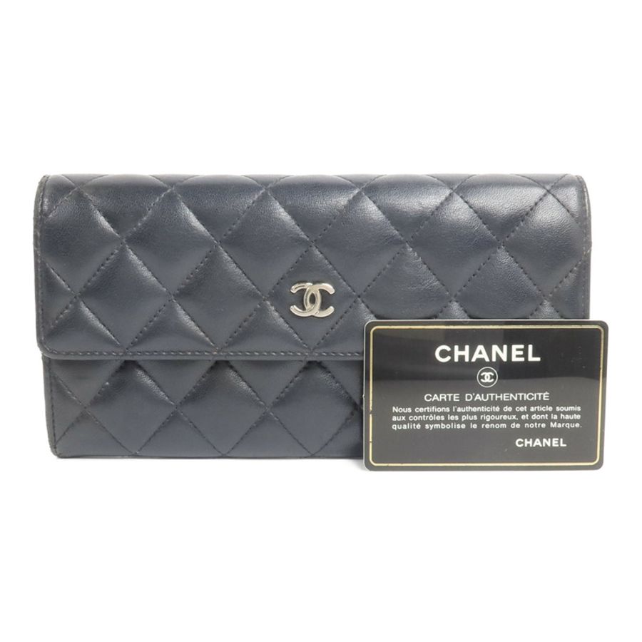 CHANEL 羊皮皮革Long Wallet長錢包-17