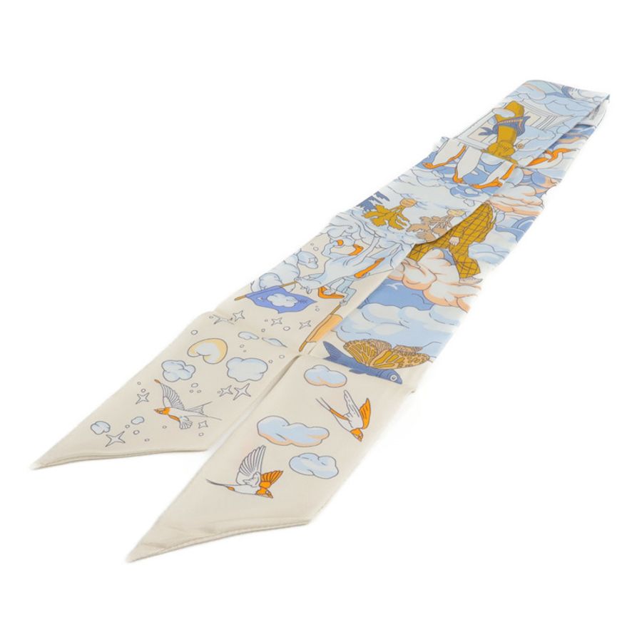 HERMES 絲質Twilly絲巾-1
