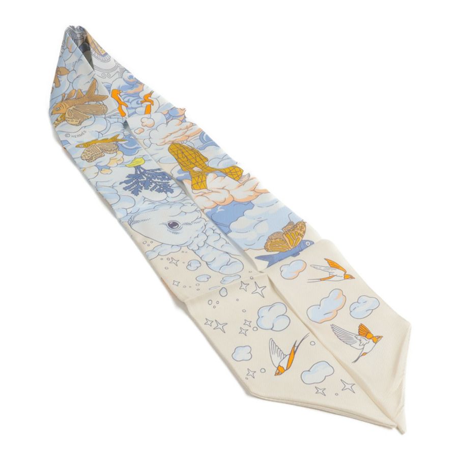 HERMES 絲質Twilly絲巾-3