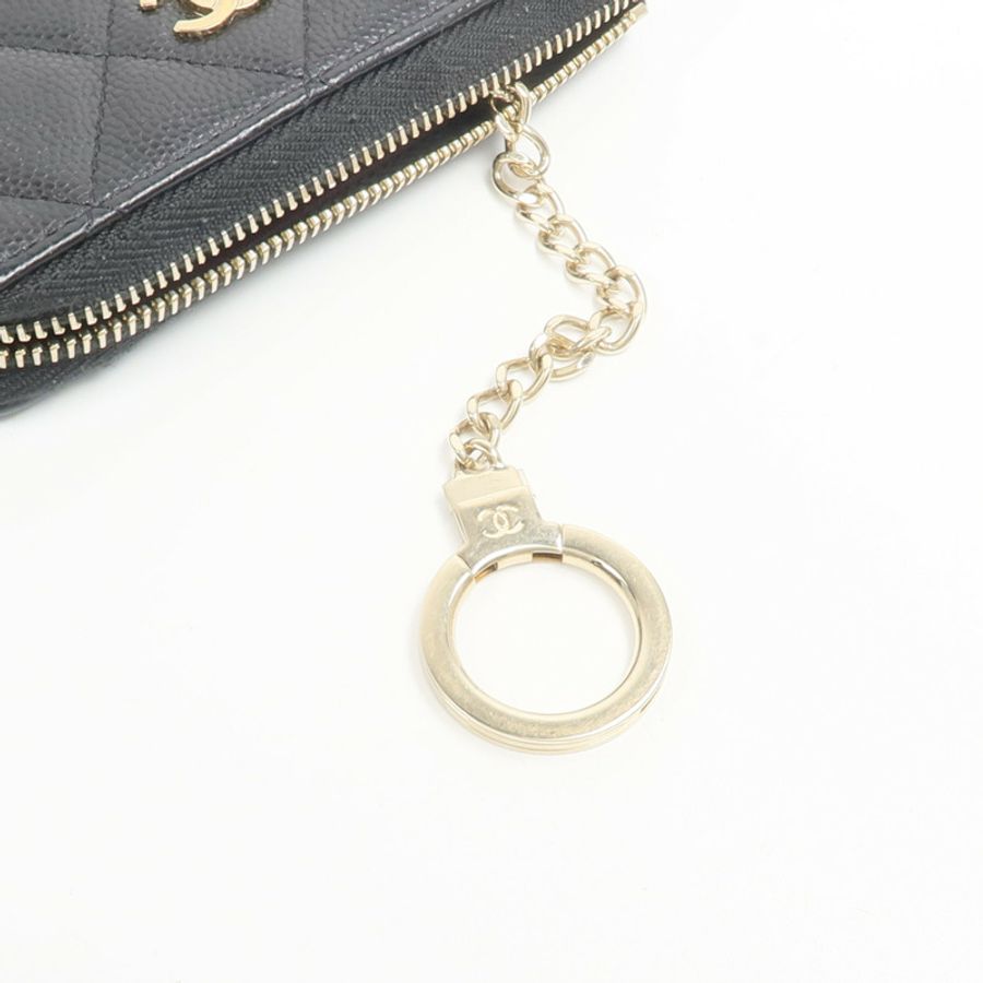 CHANEL 牛皮皮革Coin&Key Holder鎖匙包-11