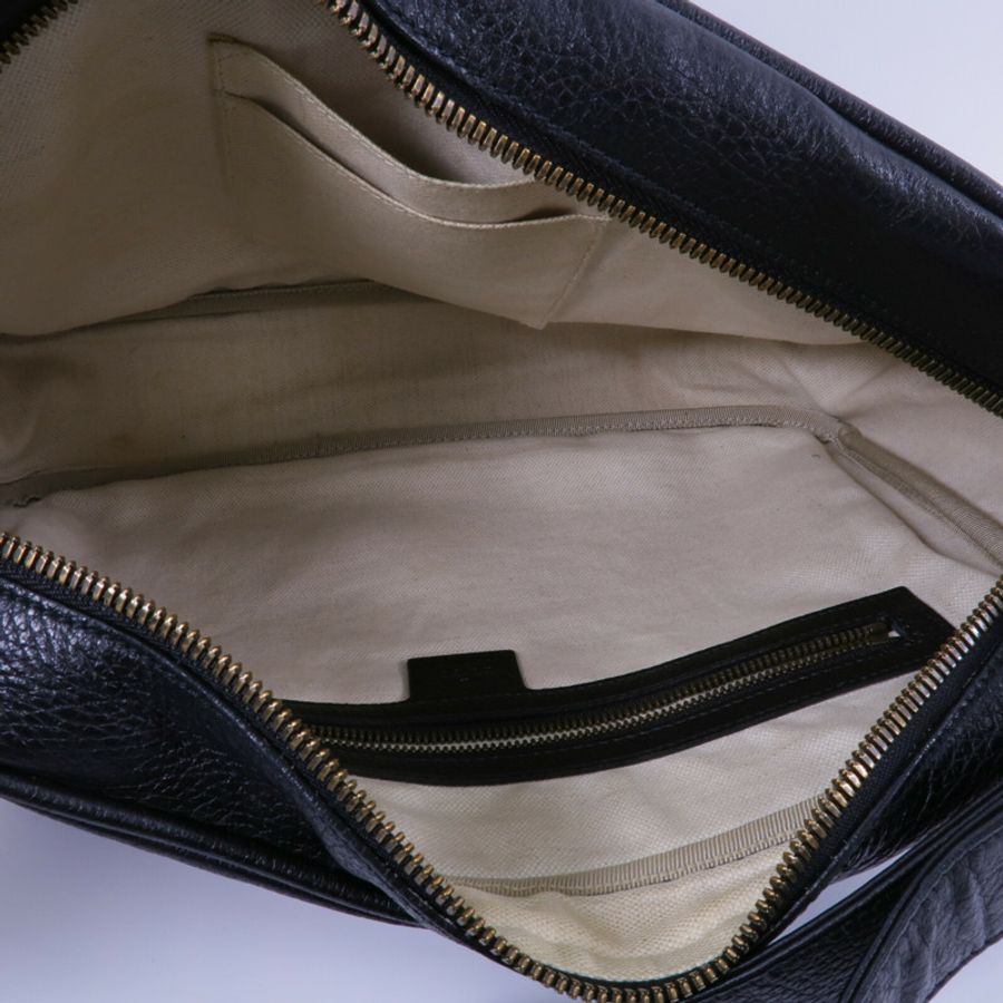 GUCCI 牛皮皮革Logo Print Messenger Bag肩背袋-4