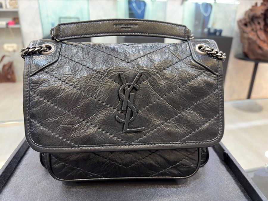 YSL NIKI復古皮革BABY手袋-0