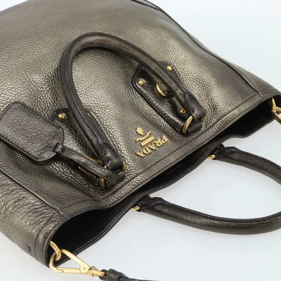 【日本直送】PRADA 皮革雙肩包 金色 正品 182095-5