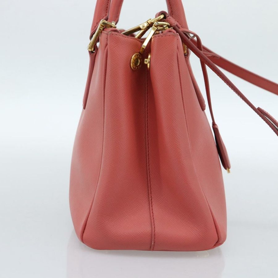【日本直送】PRADA Galleria 手提包，Saffiano 皮革，兩用，粉金配色，正品，貨號 183648V-2