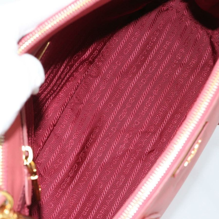 【日本直送】PRADA Galleria 手提包，Saffiano 皮革，兩用，粉金配色，正品，貨號 183648V-9