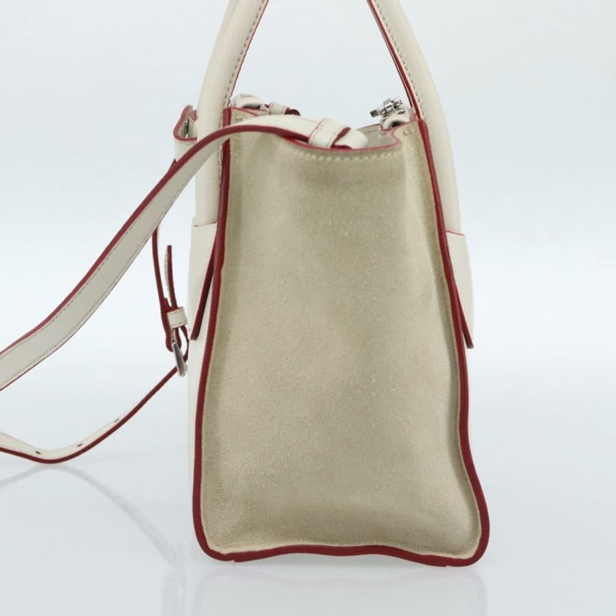 【日本直送】PRADA 手提包 皮革 兩用 白色 銀色 正品 183712M-3